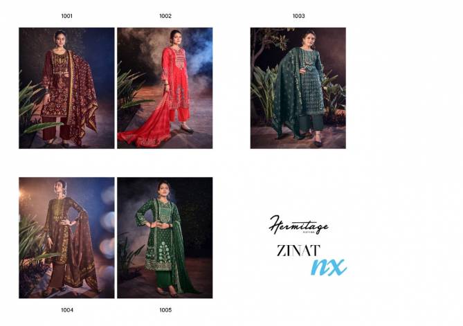 Hermitage Zinat Nx Festive Wear Lawn Cotton Designer Dress Material
